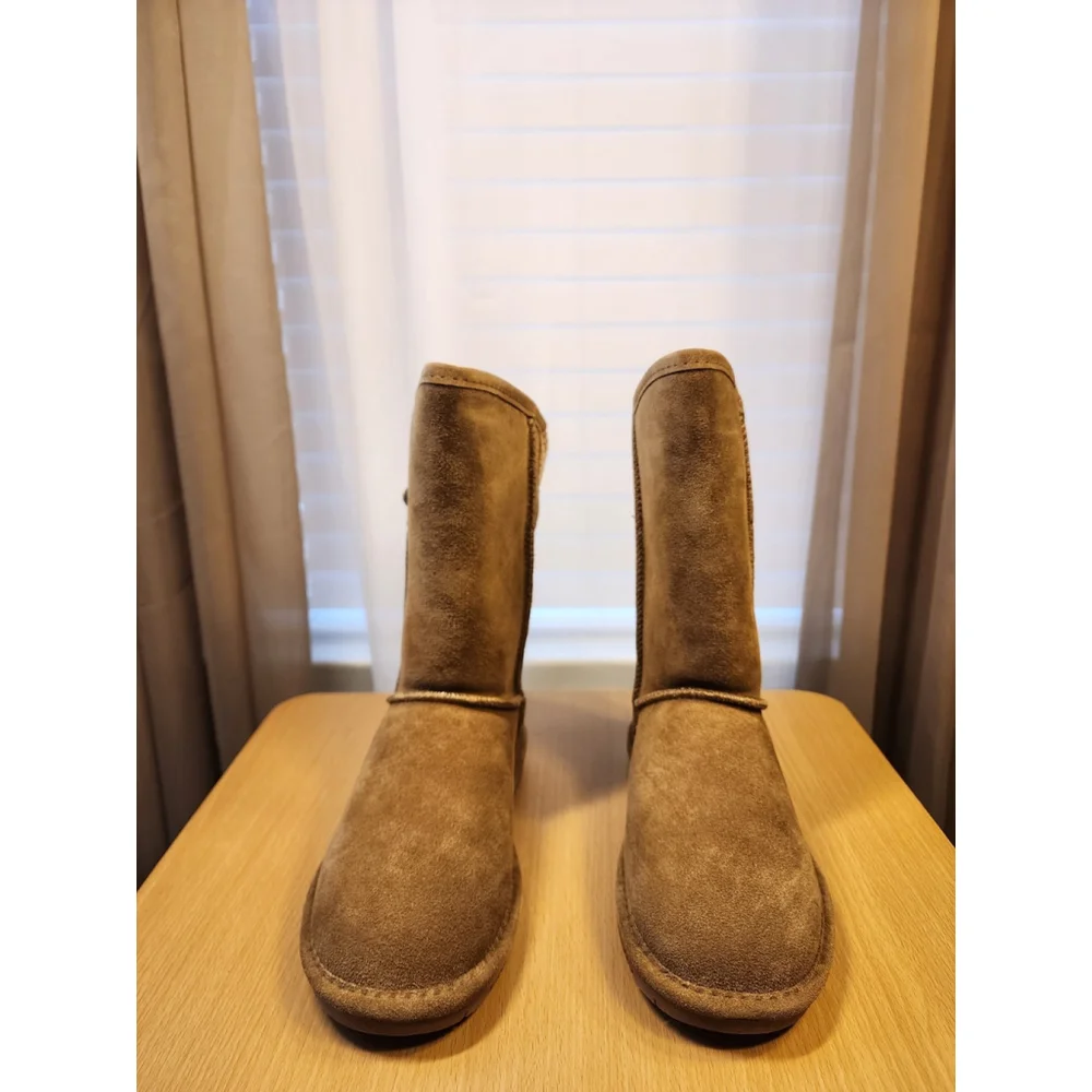 Bearpaw Classic Casual Cozy Fur Lined Leather Sweater Knit Winter Boots 7 WIDE